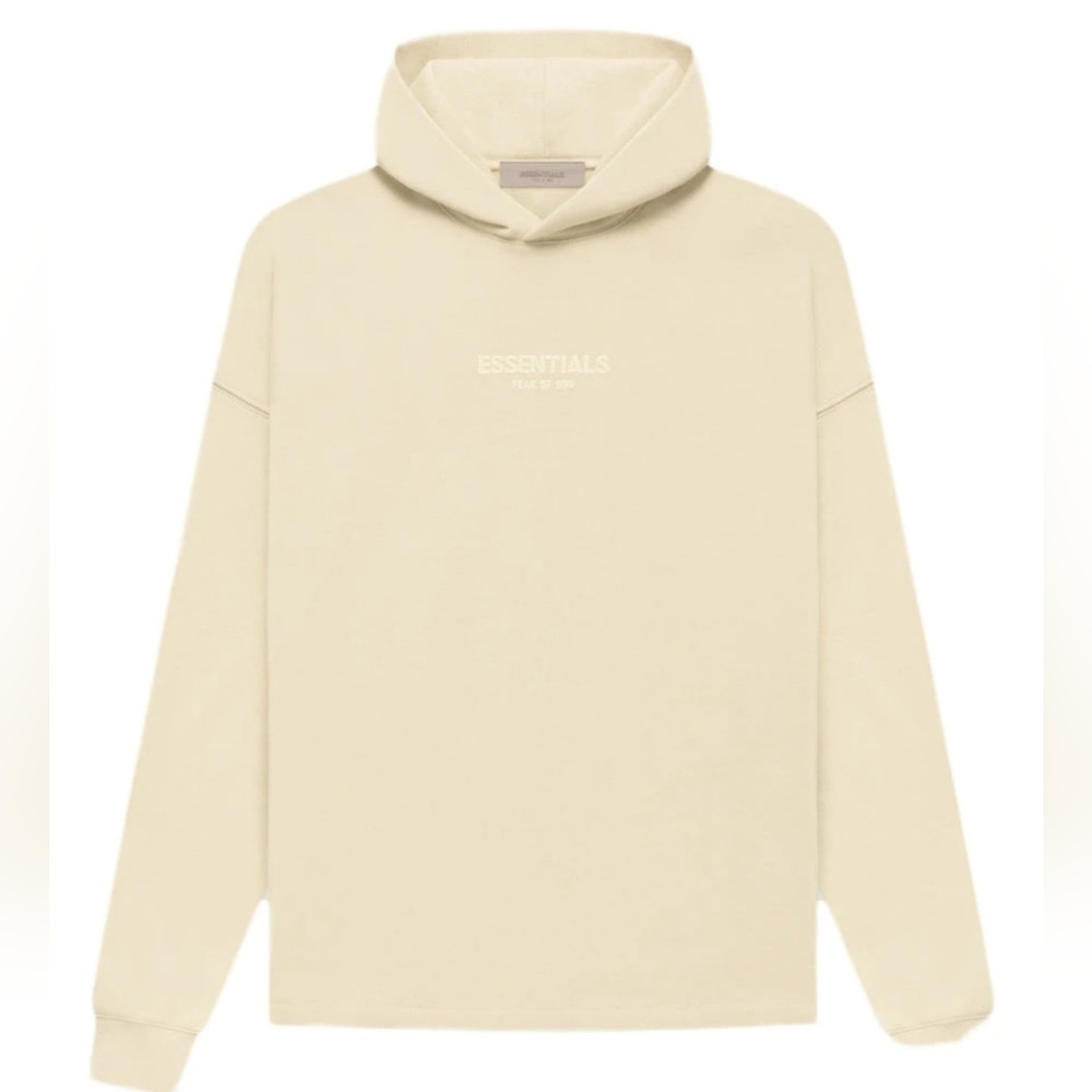 Essentials Fear of God Relaxed Hoodie. Color- Eggshell. Available small / large